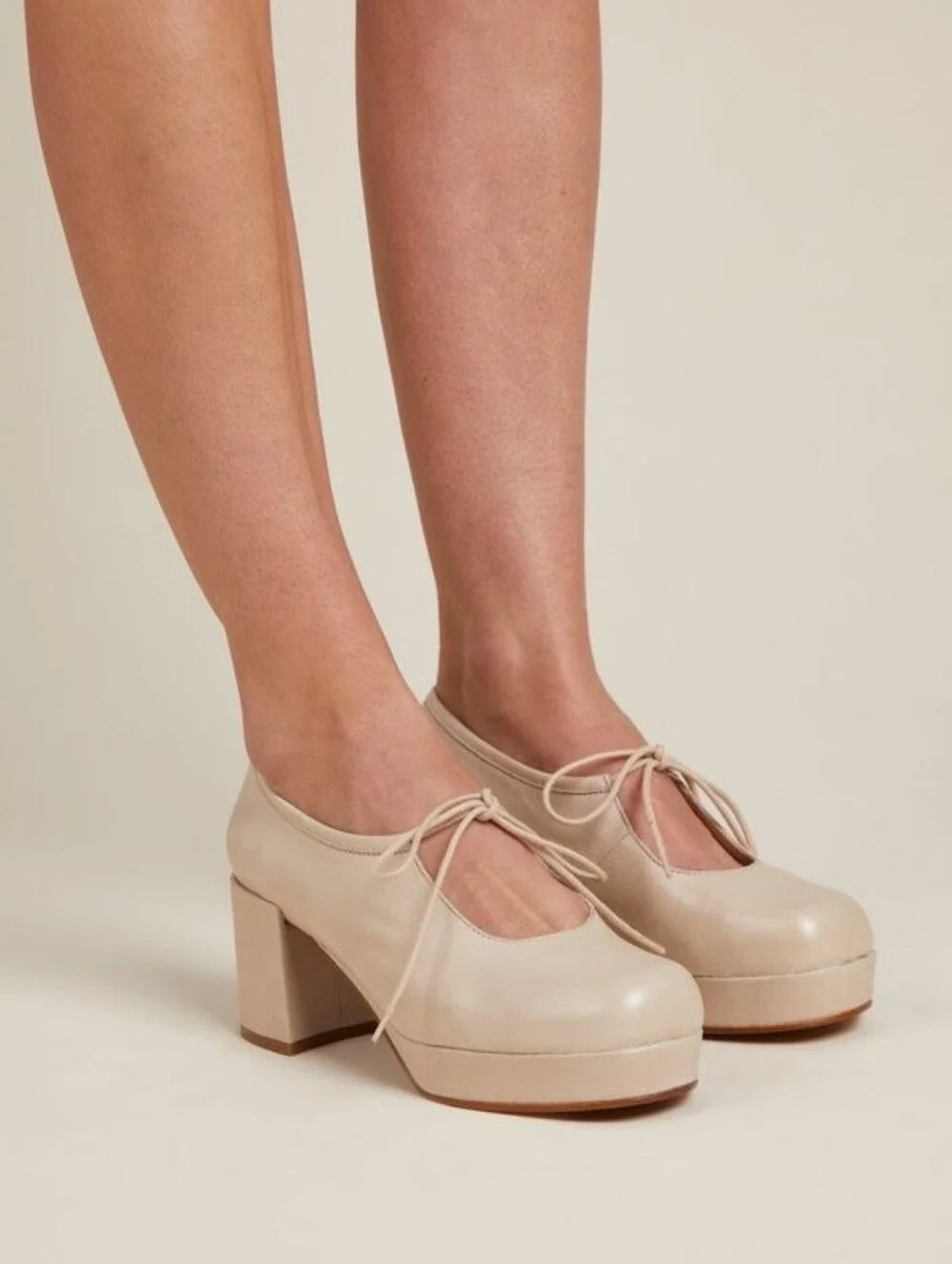 Intentionally Blank serif clouds ballet platform heels, 39